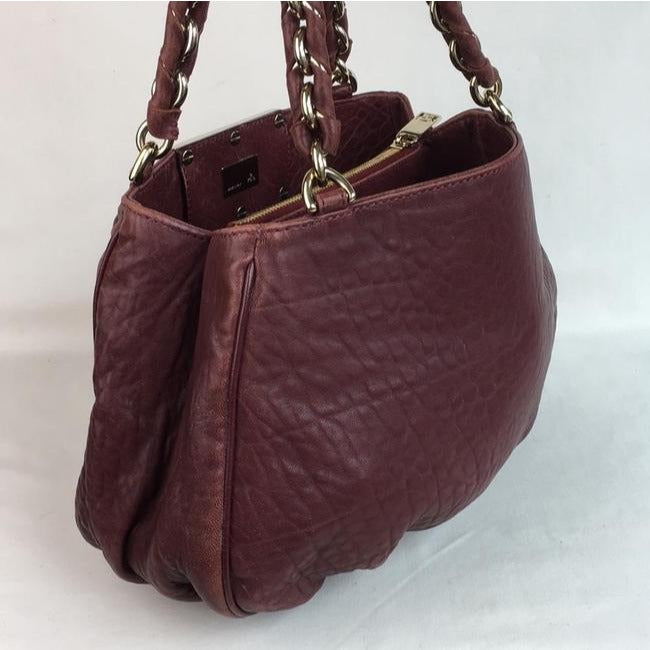 Fendi Shoulder Bag Multiple Hobo Mia Compartment Style Purple With Gold Suede And Leather Satchel