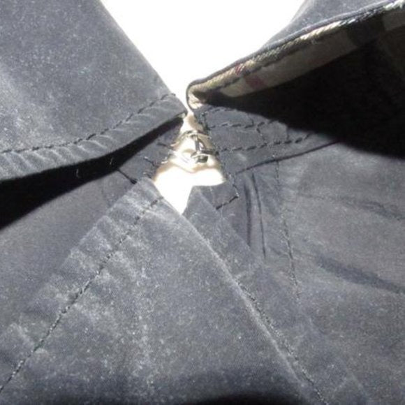 Burberry London, Black & Nova Check Plaid, Belted, All Weather Jacket/Coat