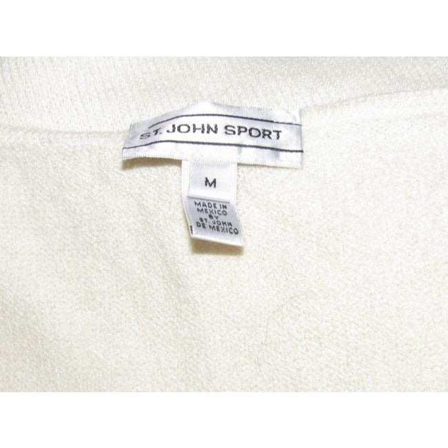 St John Ivory With Braided Sweater Pullover