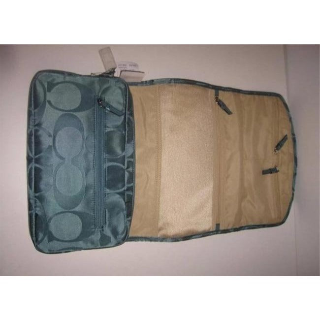 Coach Ocean Blue With C Logo Canvas Clutch