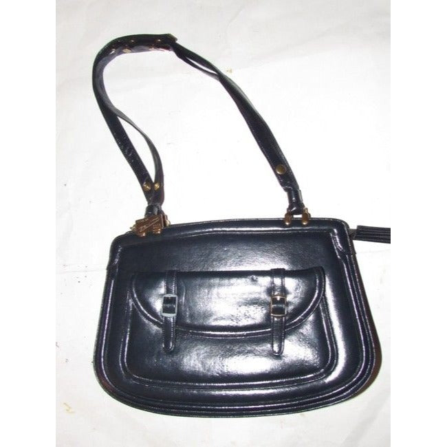 Zenith Vintage Pursesdesigner Purses Dark Navy Blue Leather Shoulder Bag