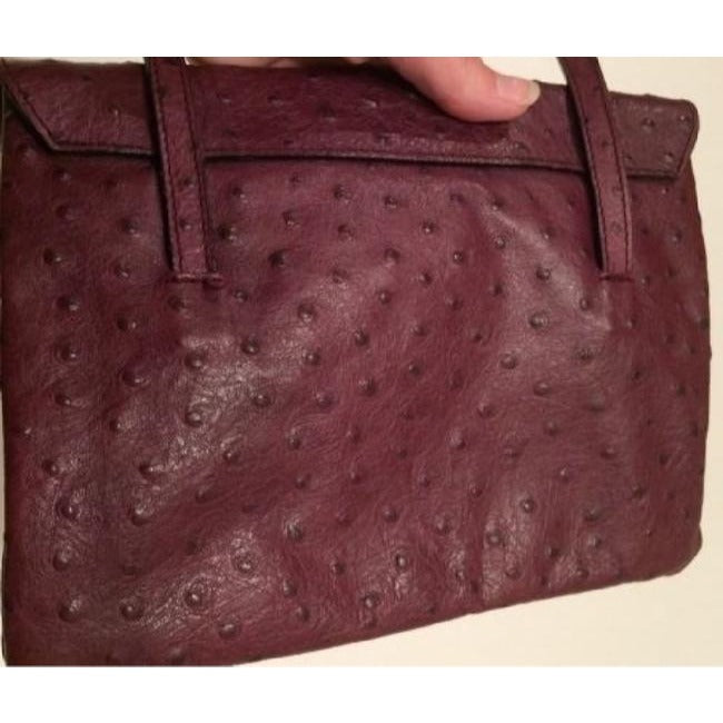 Saks Fifth Avenue Vintage Pursesdesigner Purses Purple Ostrich Leather And Plaid Pony Hair And Hobo
