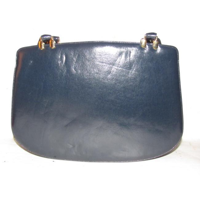 Zenith Vintage Pursesdesigner Purses Dark Navy Blue Leather Shoulder Bag