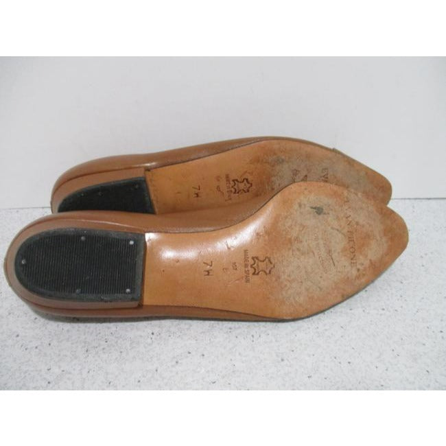Evan Picone Cognac Caramel Brown Patent Flats Size Us