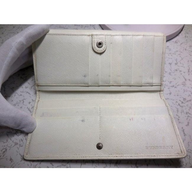 Burberry Nova Check Plaid In Browns Red And Ivory And White Leather New Xl Wallet