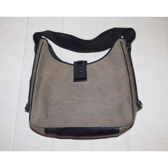 Gucci Jackie New O Logo Navy And Grey Leather Canvas Hobo Bag