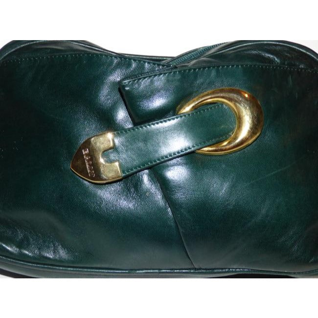 Bally Vintage Pursesdesigner Purses Forest Green Leather Cross Body Bag