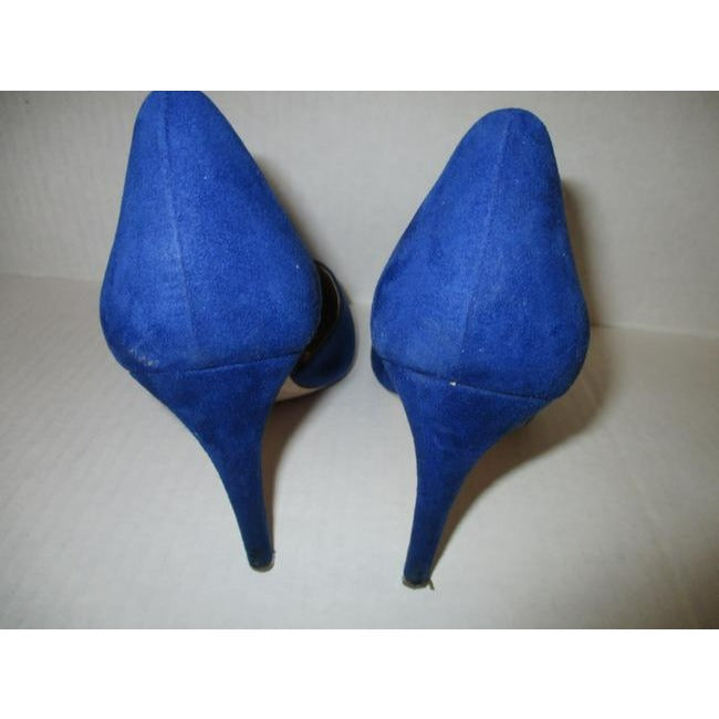 Zara Royal Blue D Orsay Suede Pumps Size Us
