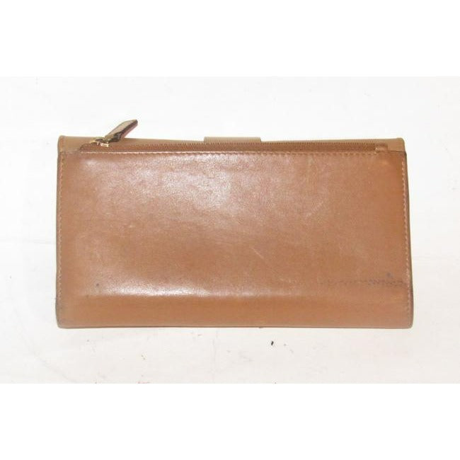 Dior Camel Leather With Gold Accents Wallet