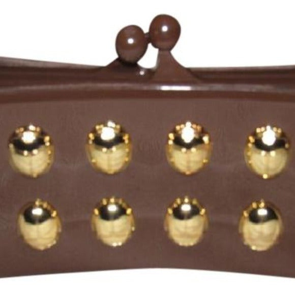 Tory Burch Vintage Brown Lucite and Brown Suede Clutch