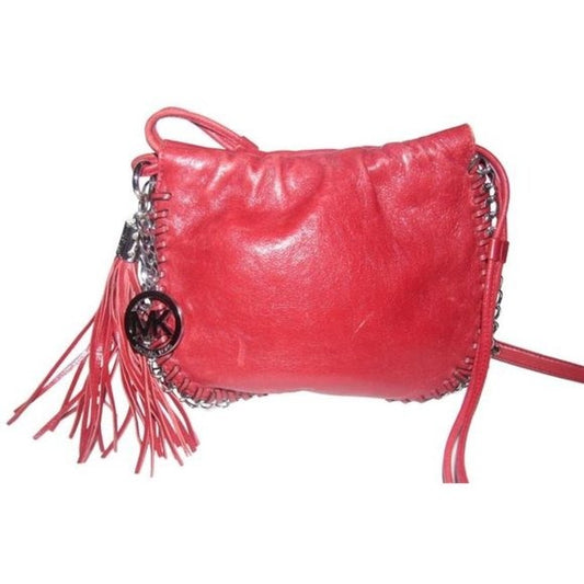 Michael Kors Circular Red Leather Crossbody