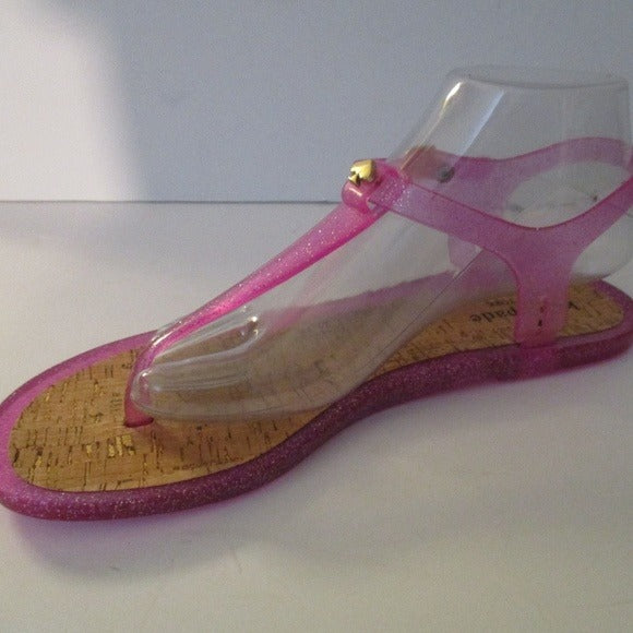 Kate Spade - Adorable Pink Jelly Glitter Thong Sandals