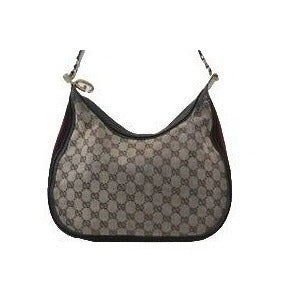 Gucci blue Guccissima print Attache hobo w Sherry stripe