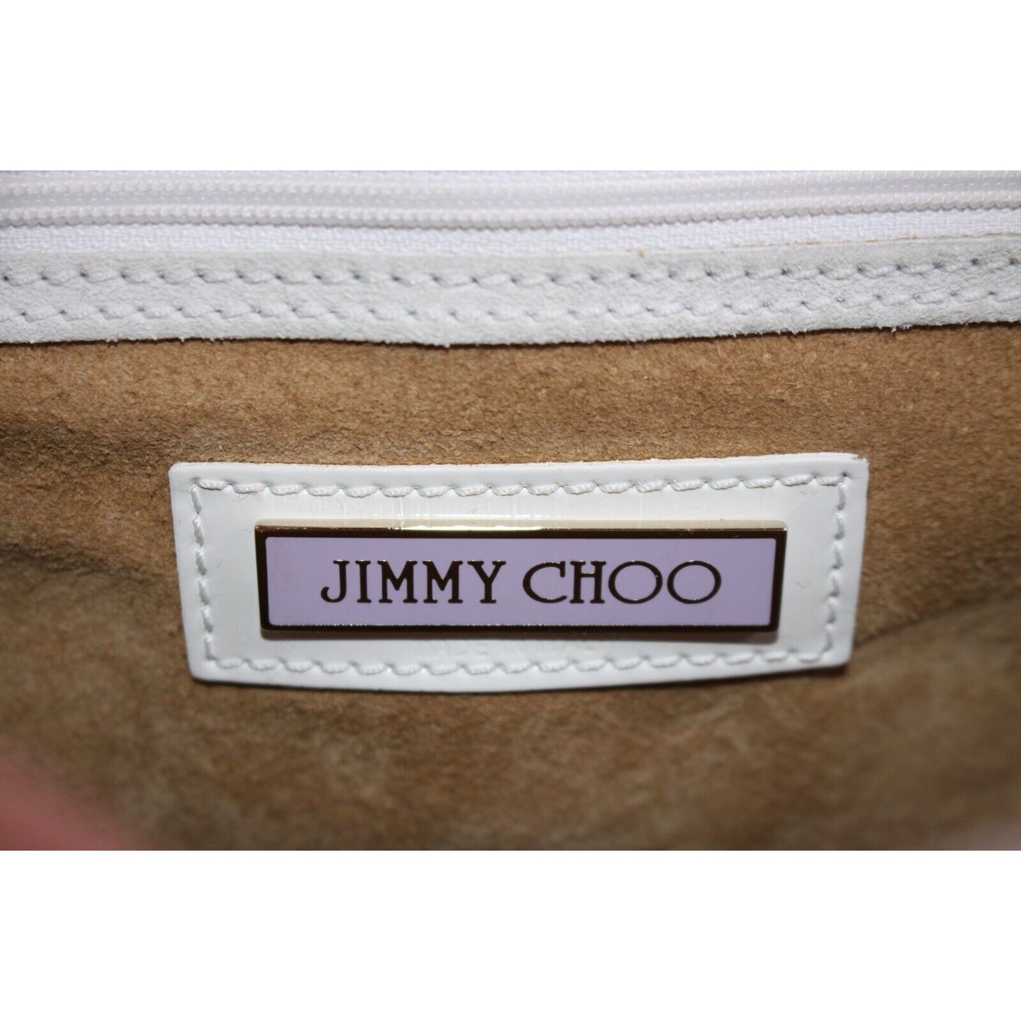Jimmy Choo pale yellow glossy leather shoulder bag with gold hardware & belted sides
