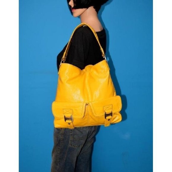 Michael Kors Yellow Patent Leather XL Hobo