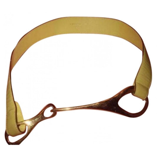 Yellow patent leather Gucci Horse-bit belt