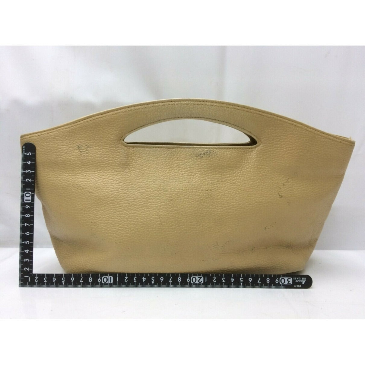 Vintage, Givenchy camel-coloured textured leather, large tote with a leather port hole/punch in the center of the top handle