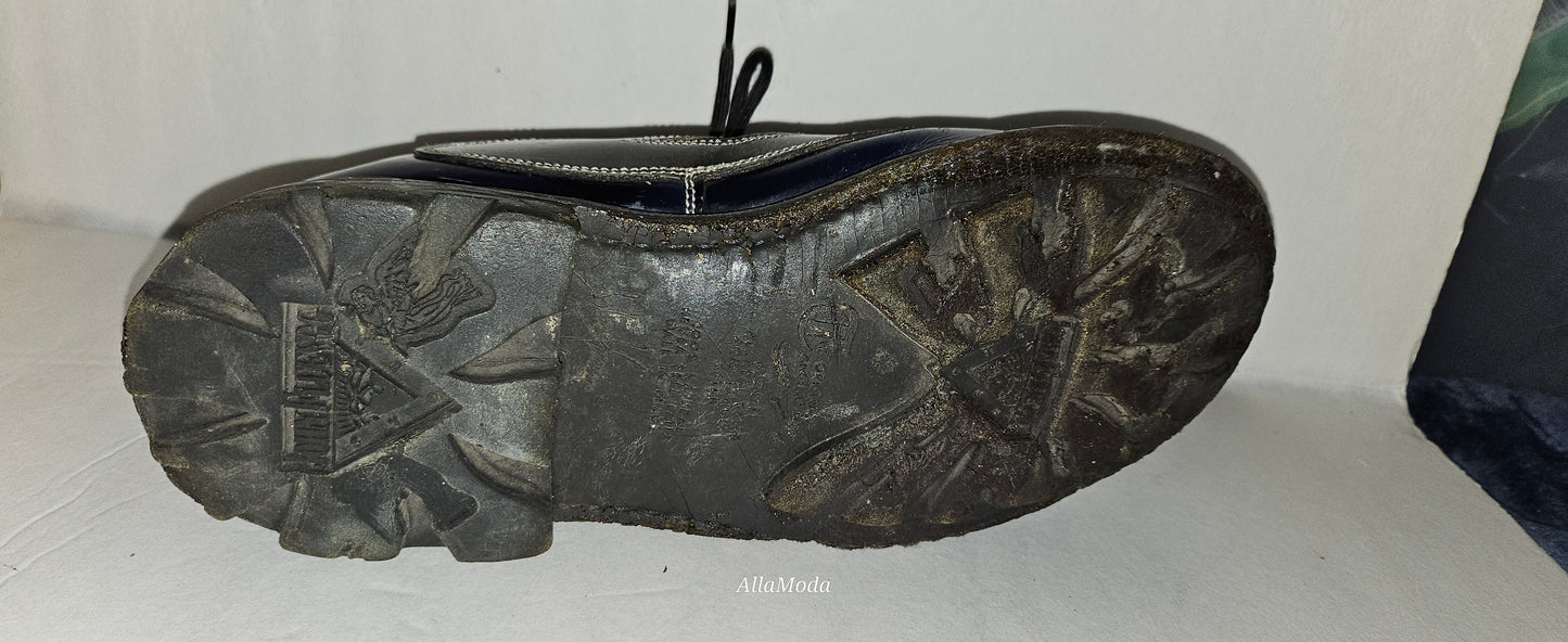Vintage 90s John Fluevog Sie 7W/9M Angel Gibson Swirl Leather Derby Shoes