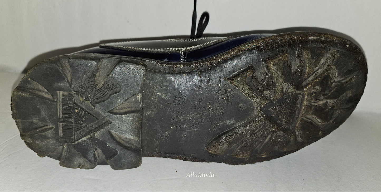 Vintage 90s John Fluevog Sie 7W/9M Angel Gibson Swirl Leather Derby Shoes
