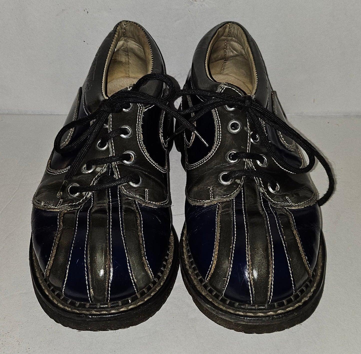 Vintage 90s John Fluevog Sie 7W/9M Angel Gibson Swirl Leather Derby Shoes