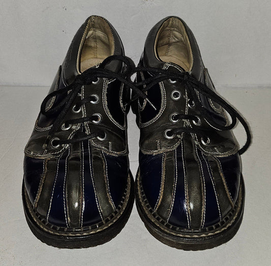 Vintage 90s John Fluevog Sie 7W/9M Angel Gibson Swirl Leather Derby Shoes