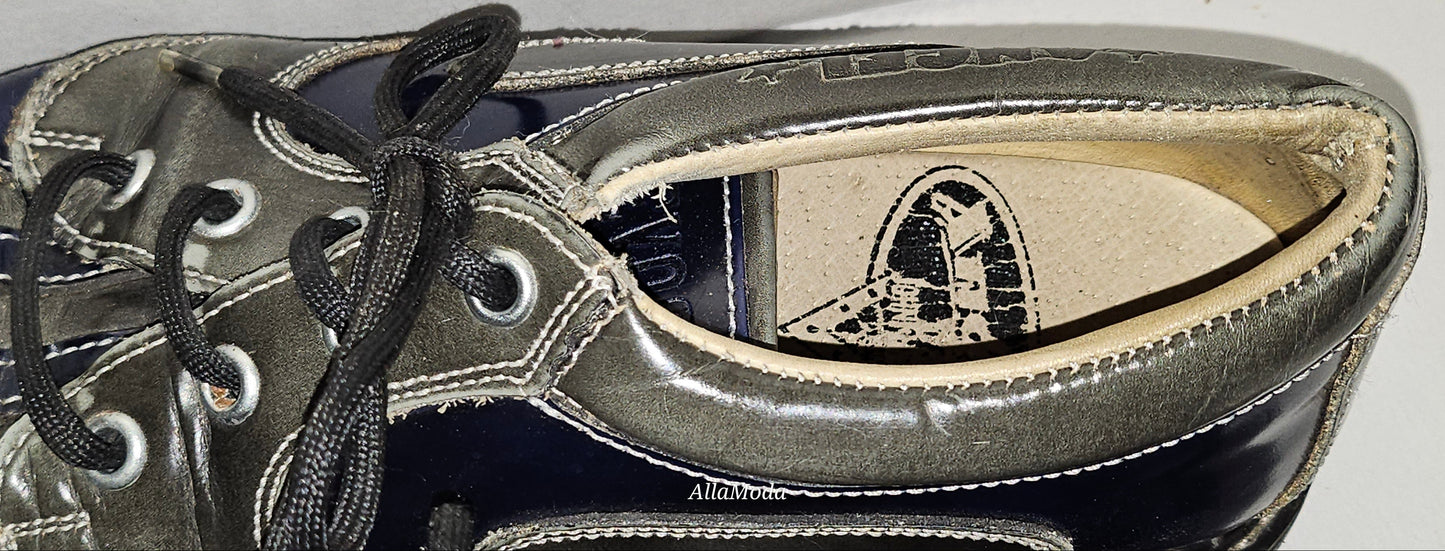 Vintage 90s John Fluevog Sie 7W/9M Angel Gibson Swirl Leather Derby Shoes