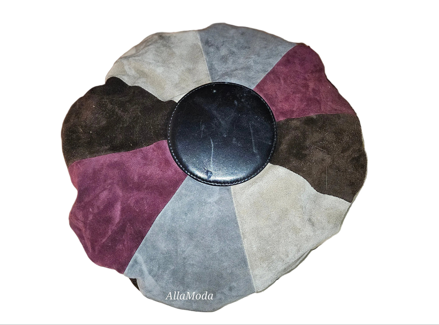 Gucci Runway 1970s Round Patchwork Suede/Leather Purse!