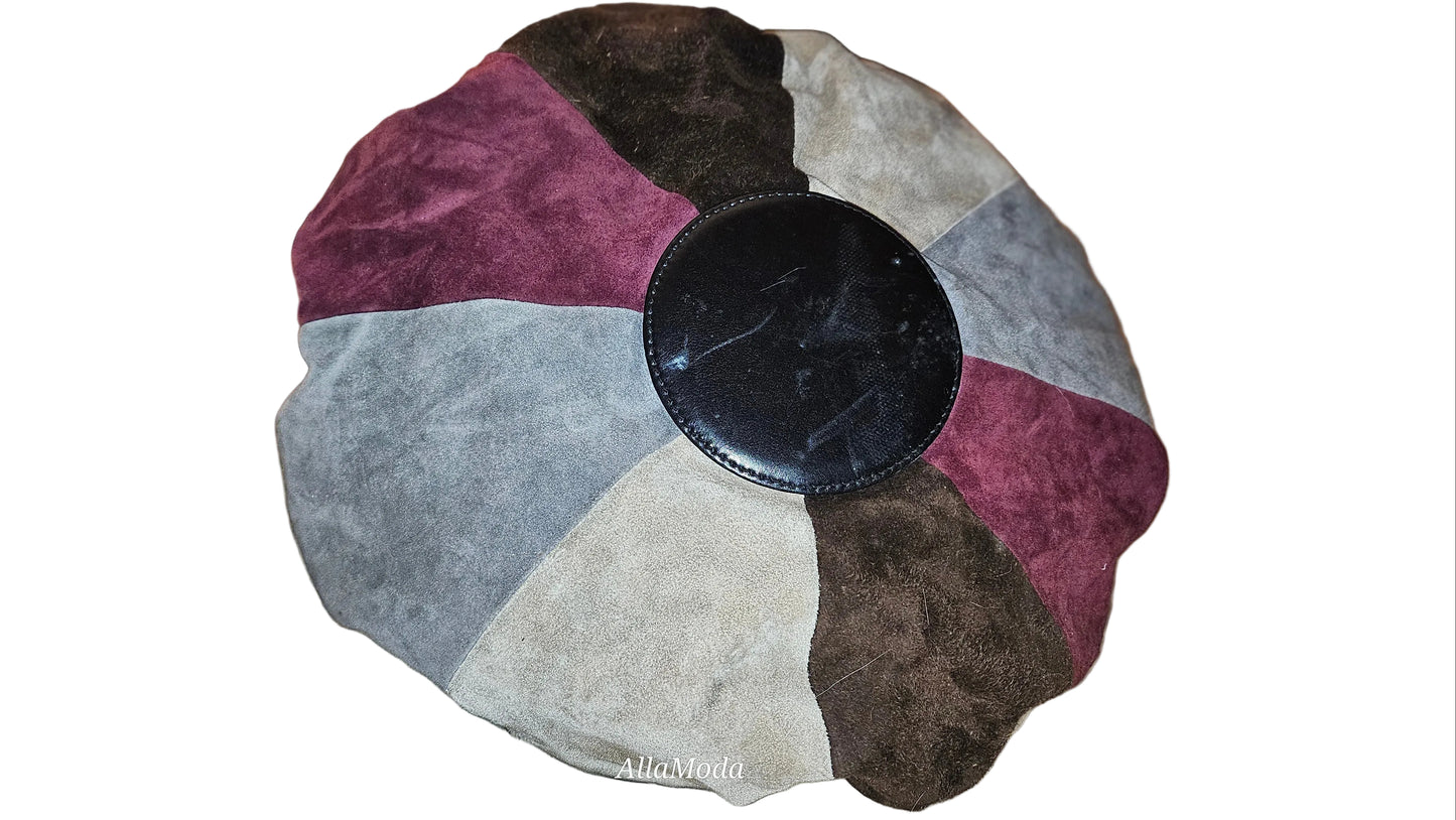 Gucci Runway 1970s Round Patchwork Suede/Leather Purse!