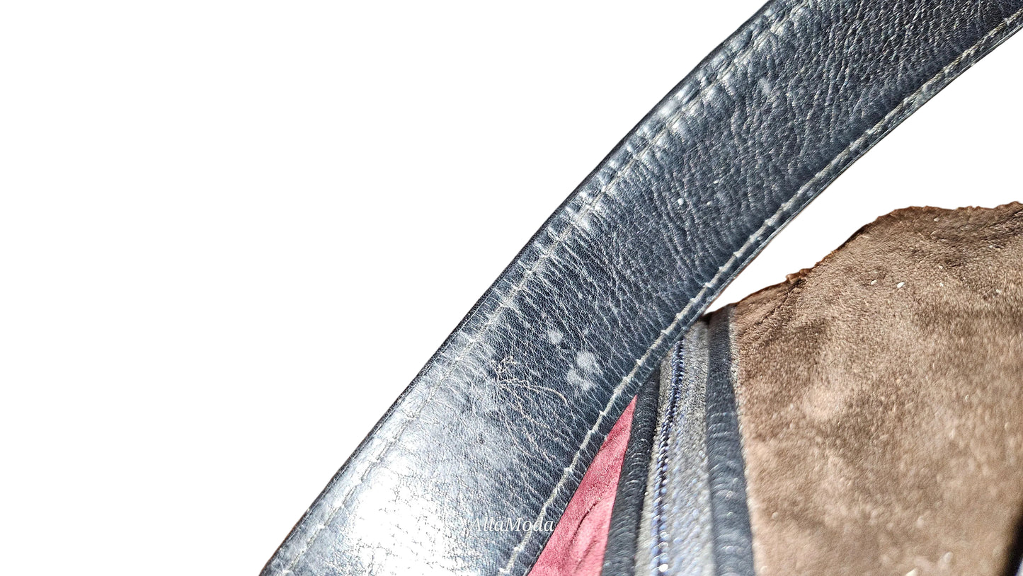 Gucci Runway 1970s Round Patchwork Suede/Leather Purse!