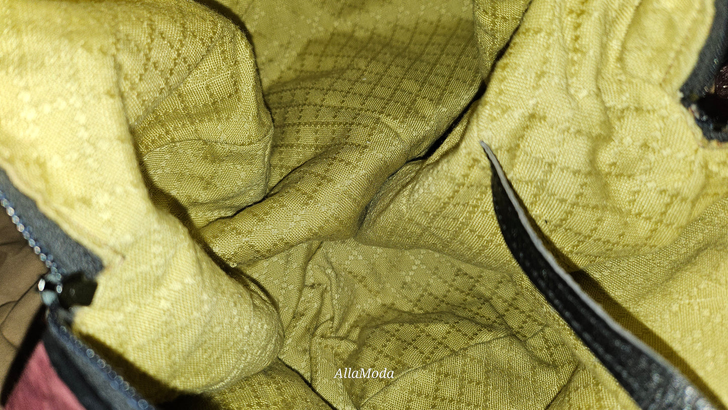 Gucci Runway 1970s Round Patchwork Suede/Leather Purse!