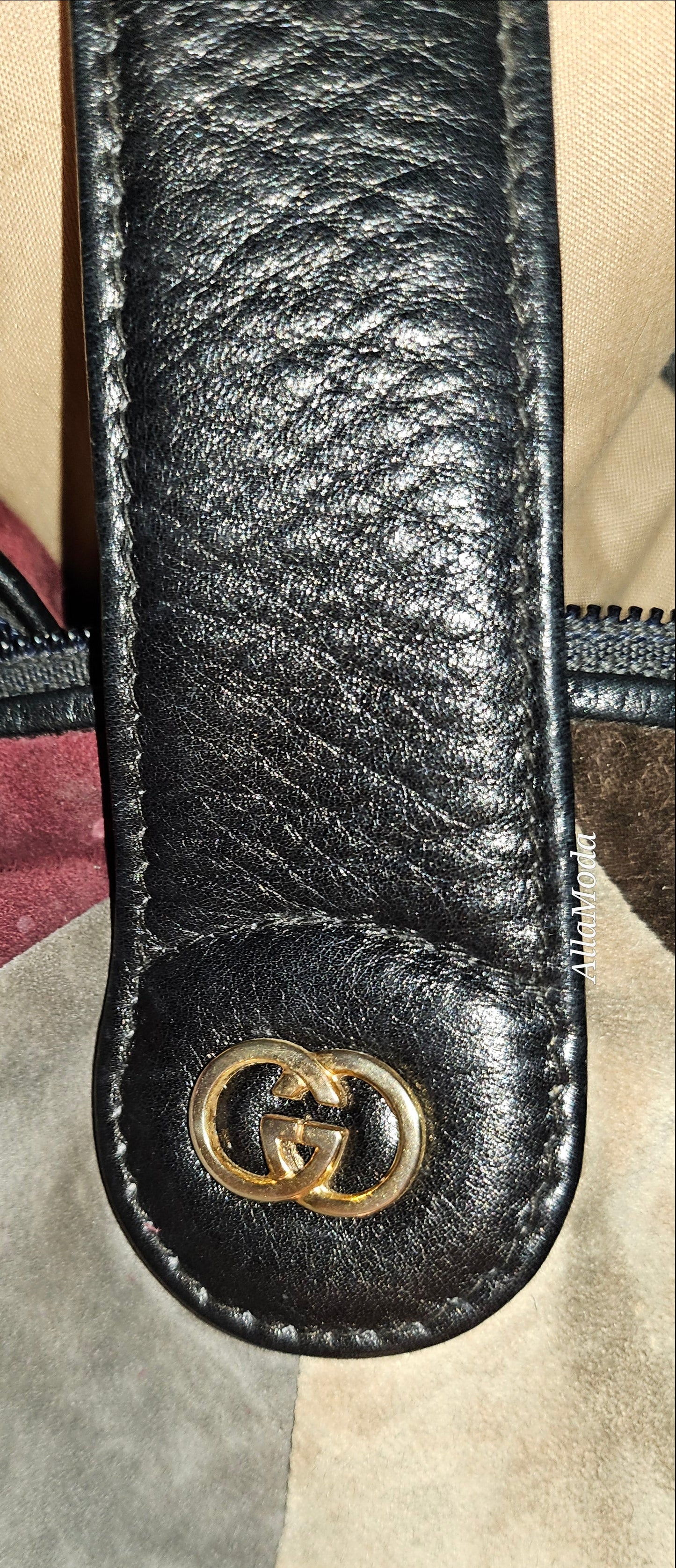 Gucci Runway 1970s Round Patchwork Suede/Leather Purse!