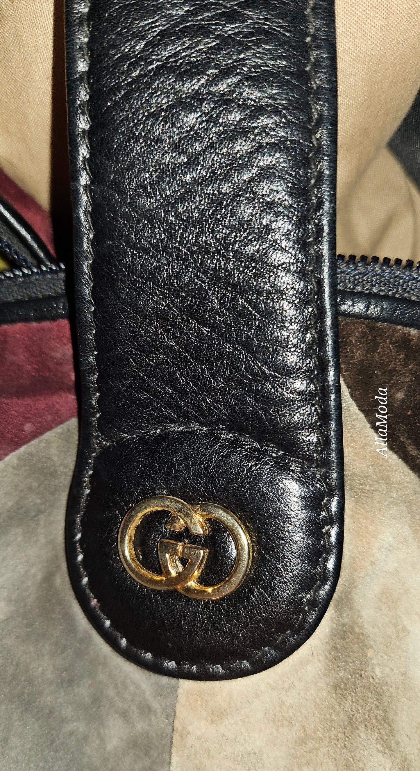 Gucci Runway 1970s Round Patchwork Suede/Leather Purse!