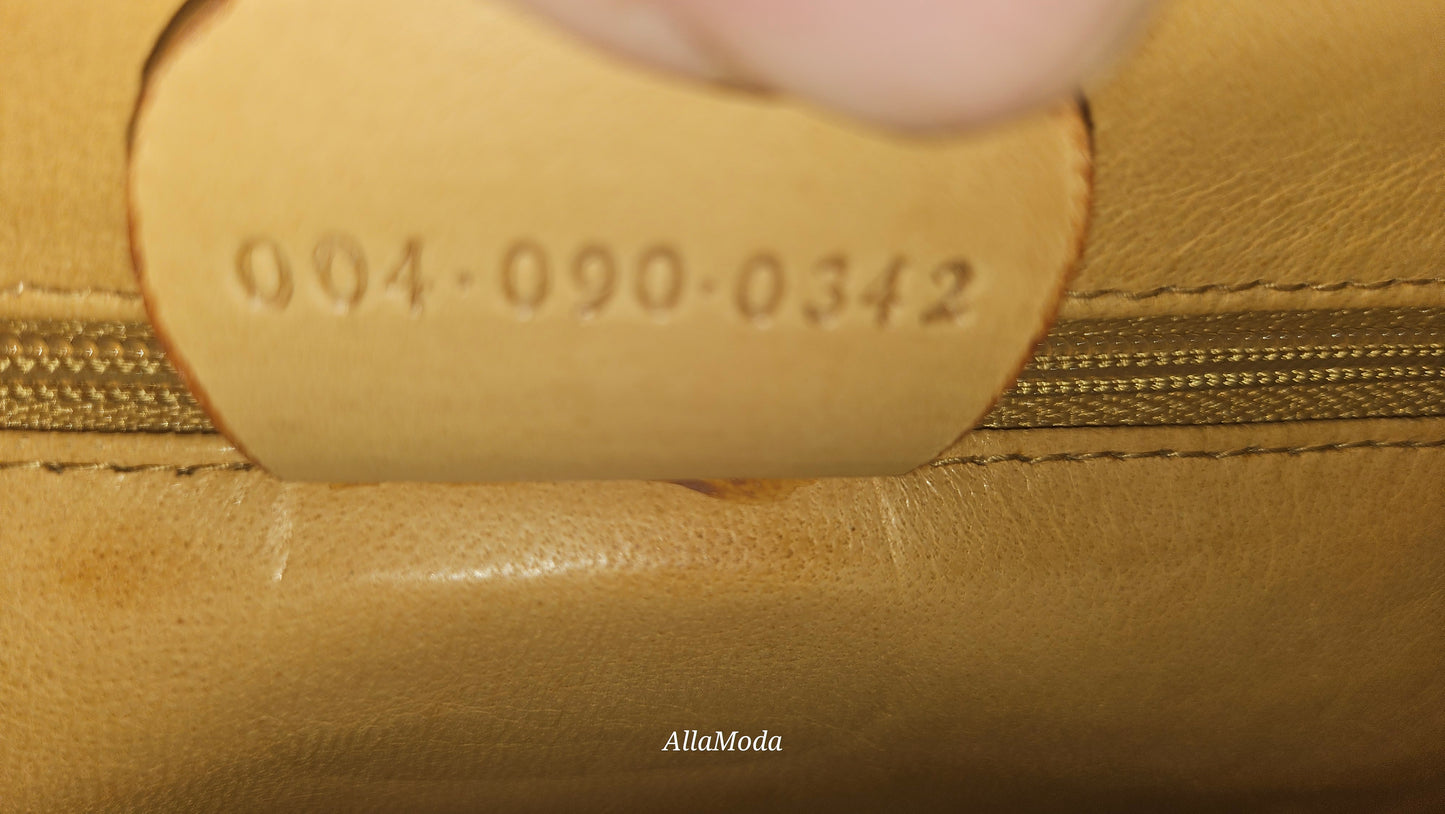 Gucci Rattan & Leather Two-Way Clamshell style Purse