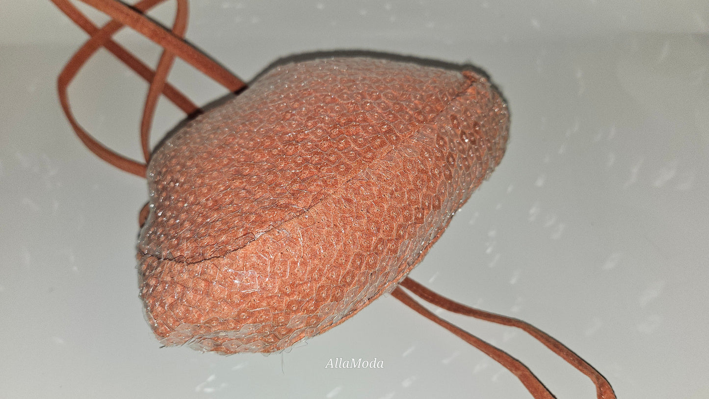 Bottega Veneta Pink Beaded Two-Way Clamshell Pouch Crossbody