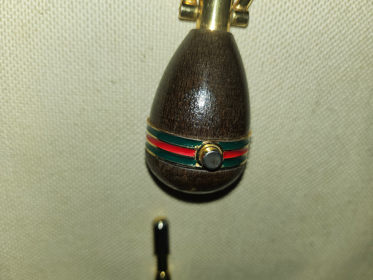 Gucci canvas & camel leather early Jackie with amazing piston clasp