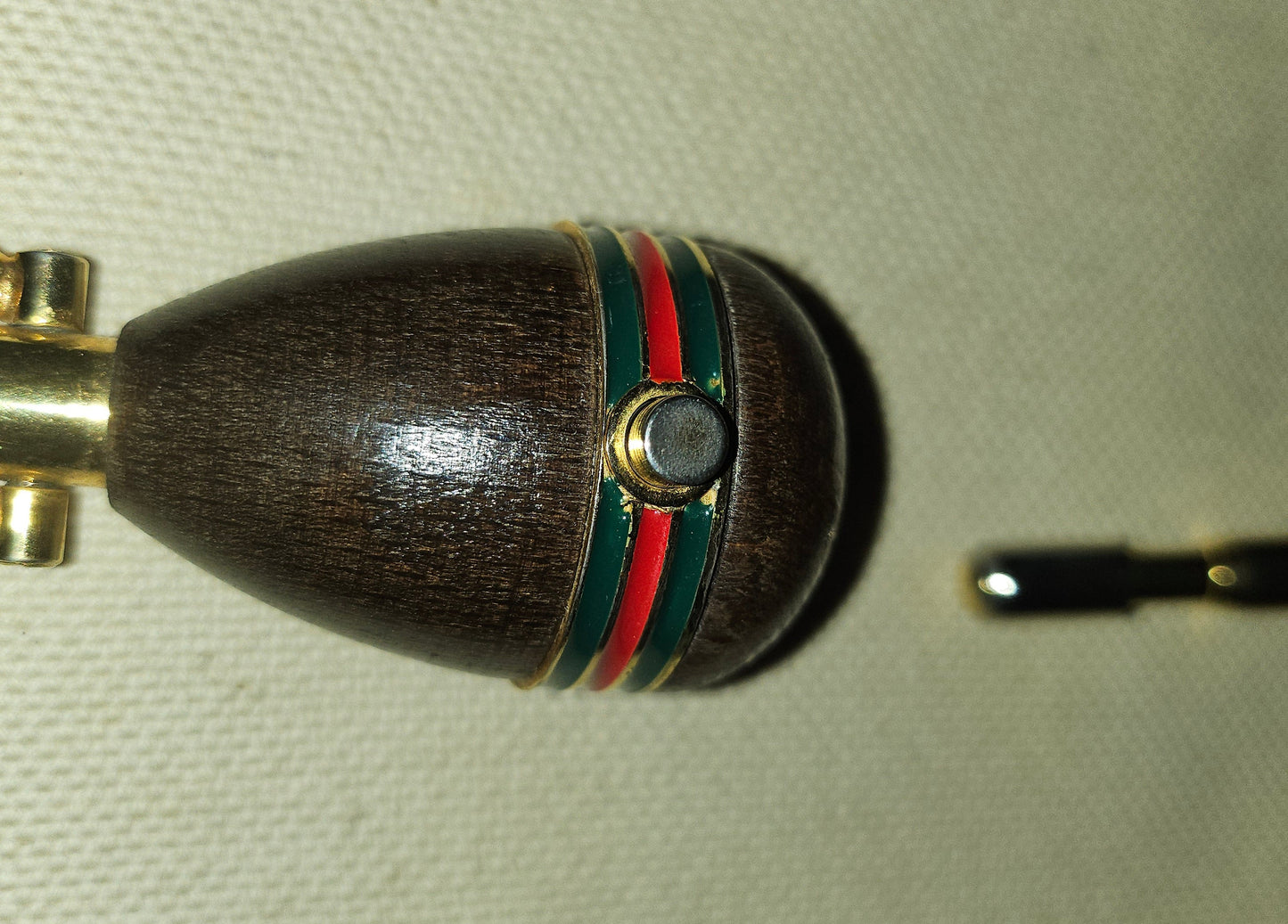Gucci canvas & camel leather early Jackie with amazing piston clasp