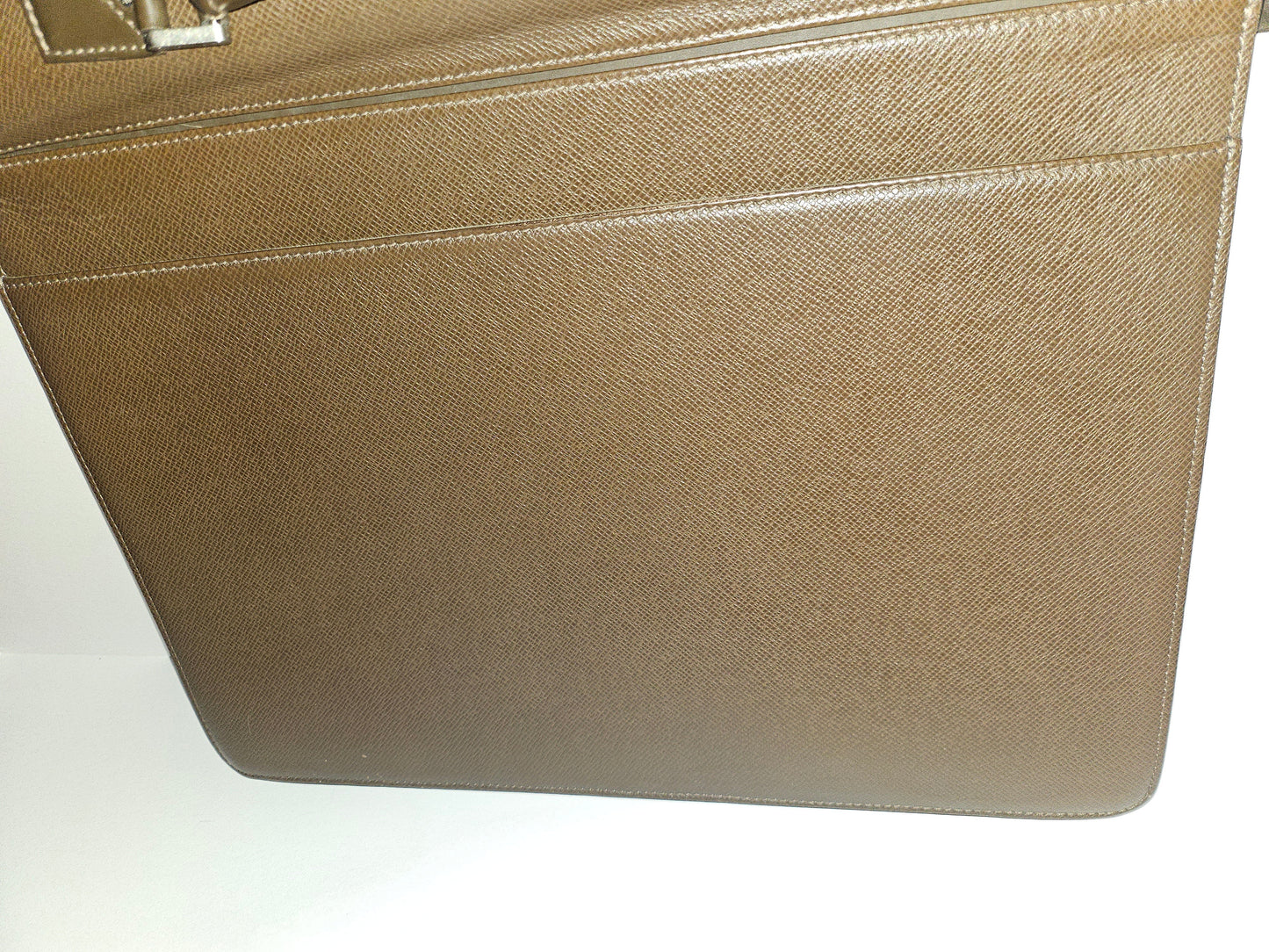 Louis Vuitton Brown Leather Multi Compartment Briefcase/Portfolio