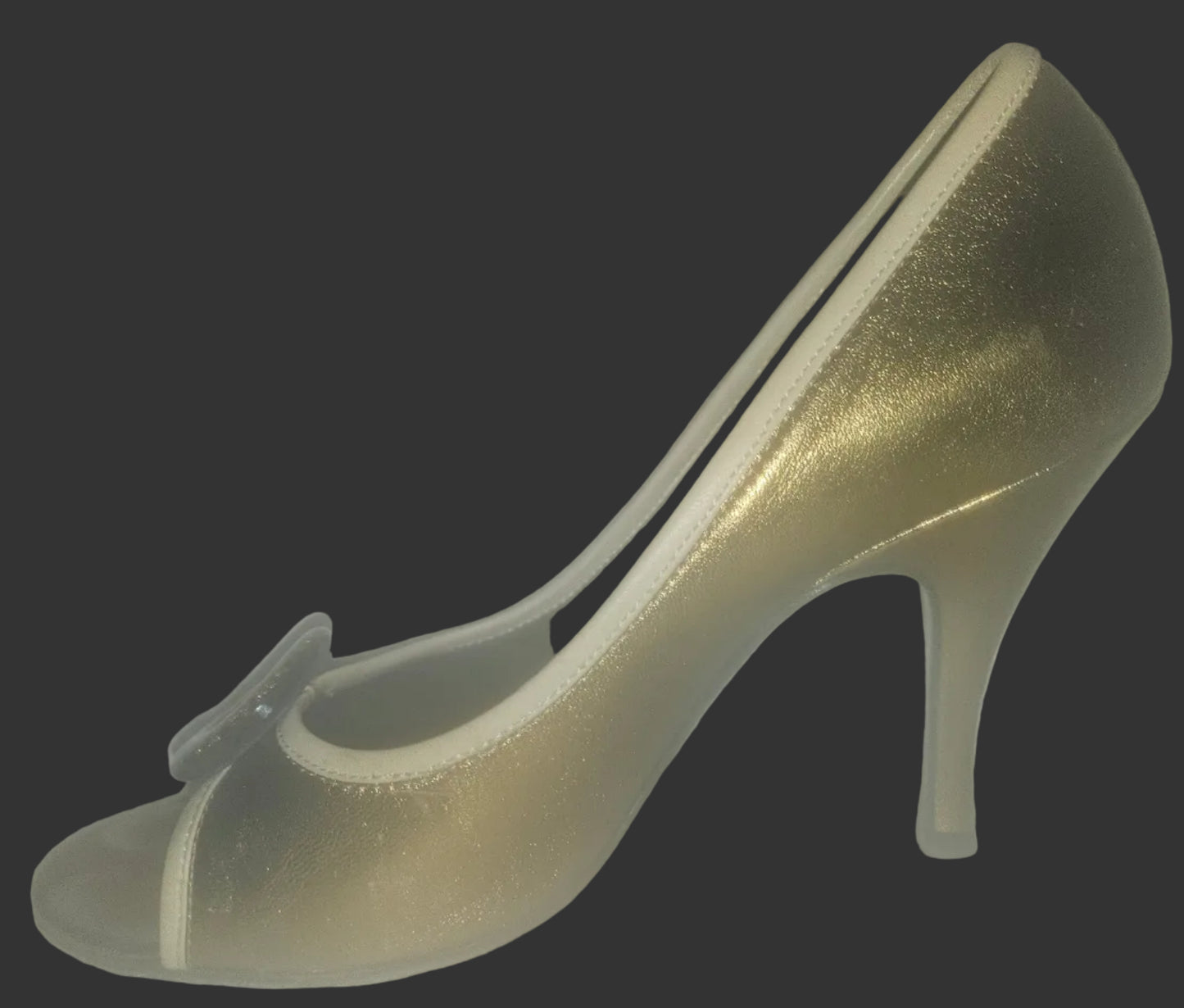 Fendi 37 glossy bronze leather heels with XL gold FF logo coins