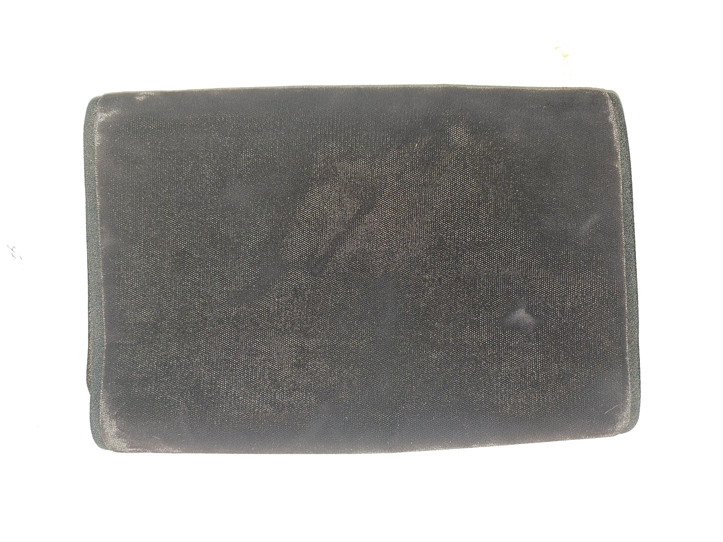 Gucci 1960's mod black silk velvet clutch style purse with two tone GG accents!