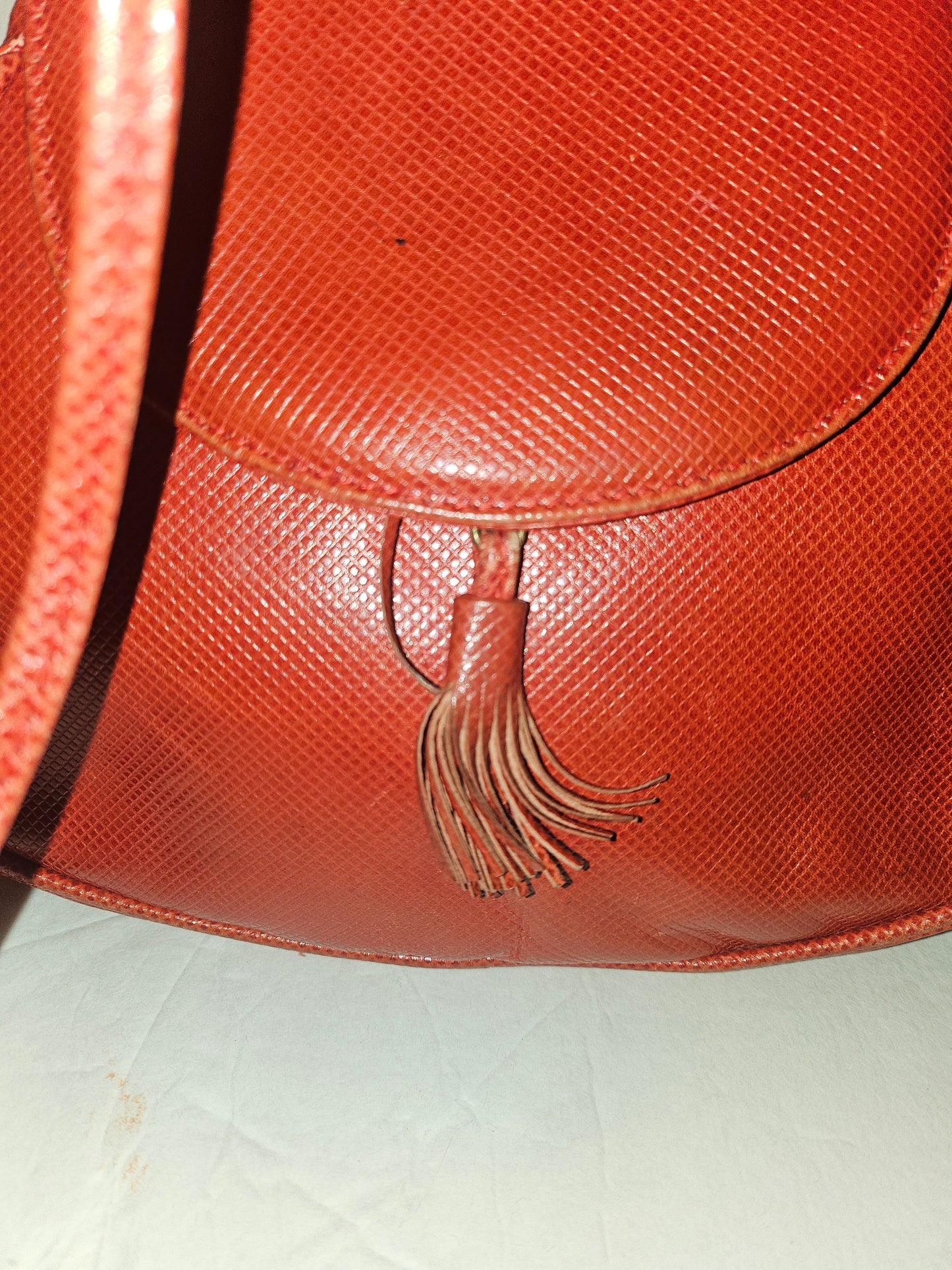 Bottega Veneta Red Lizard Leather Two-Way Crossbody