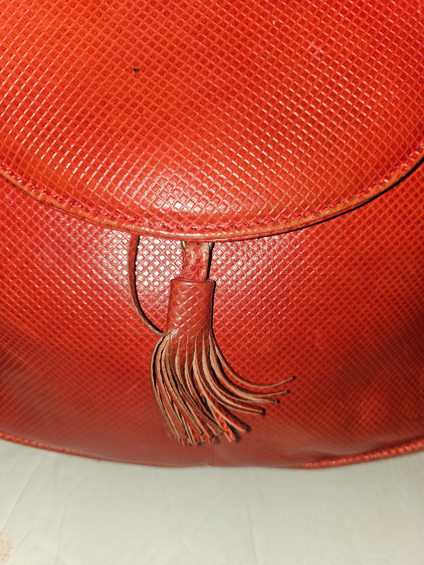 Bottega Veneta Red Lizard Leather Two-Way Crossbody