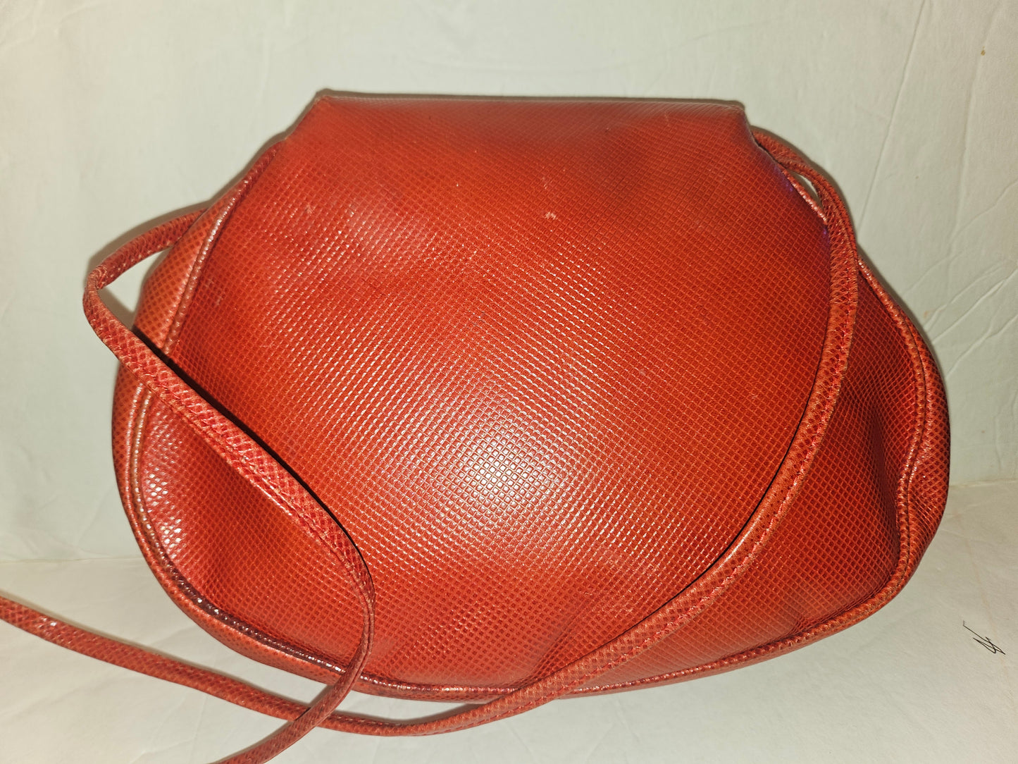Bottega Veneta Red Lizard Leather Two-Way Crossbody