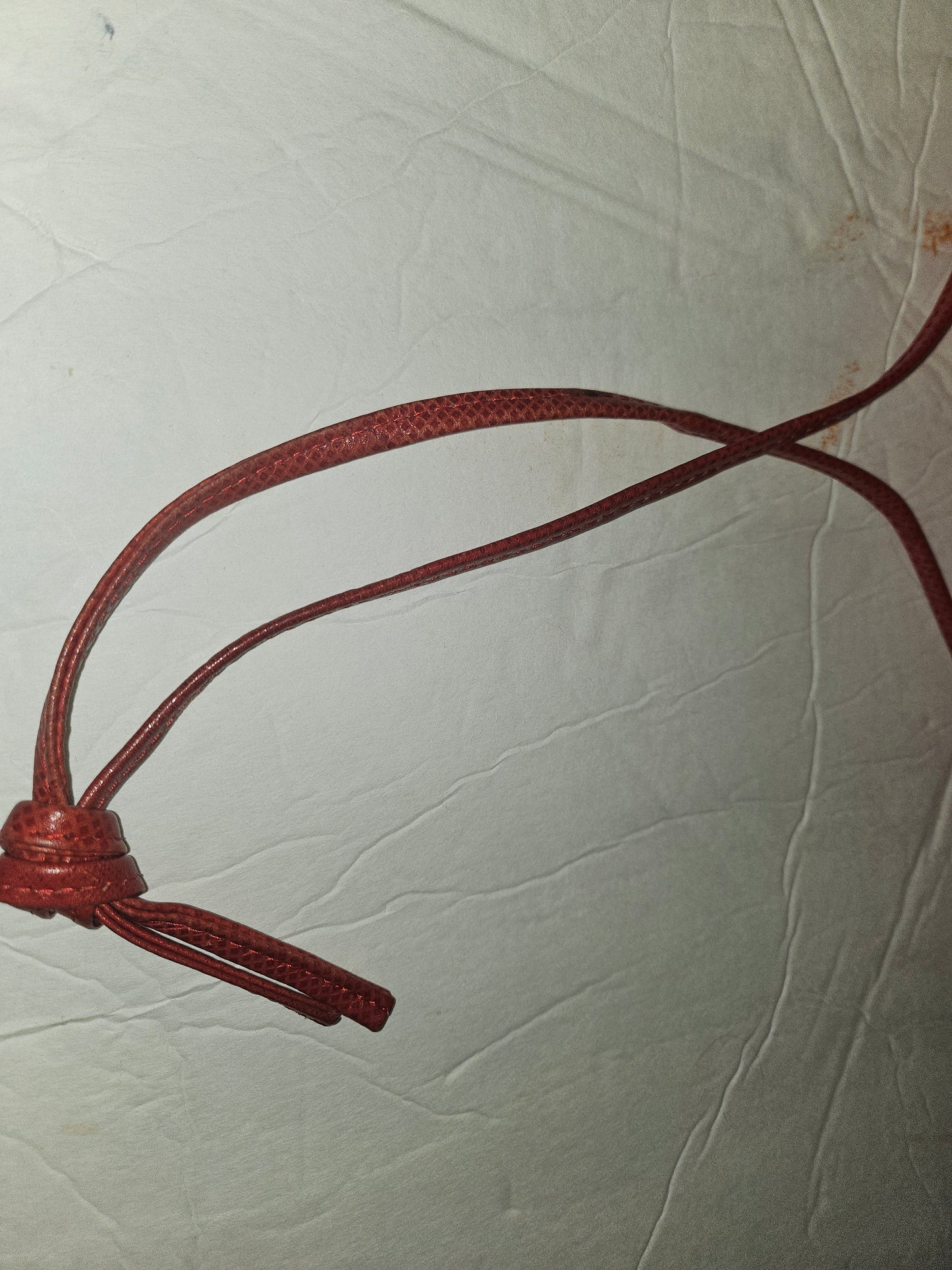 Bottega Veneta Red Lizard Leather Two-Way Crossbody