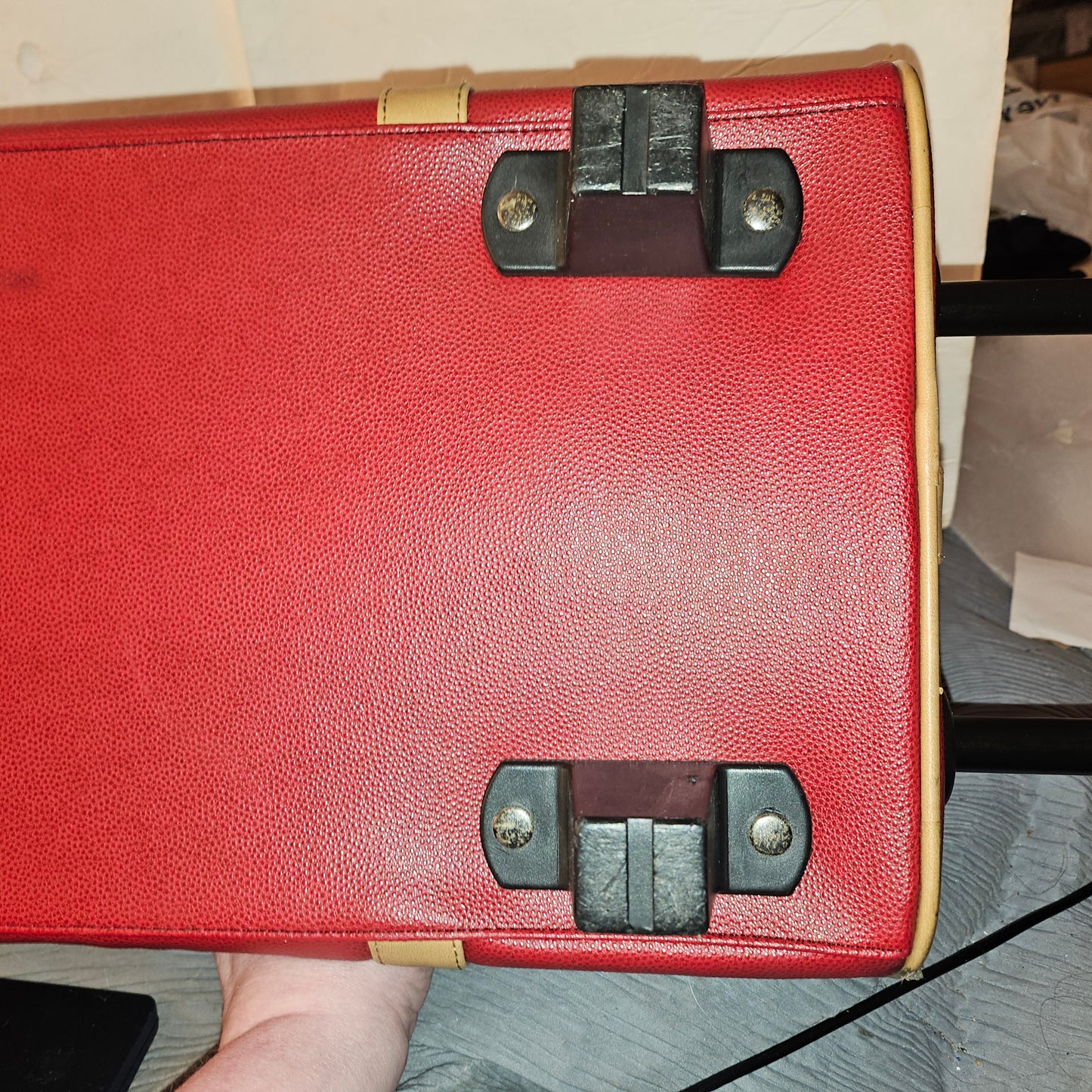 Gucci Tom Ford Red Leather Weekender Carry-on Roller bag