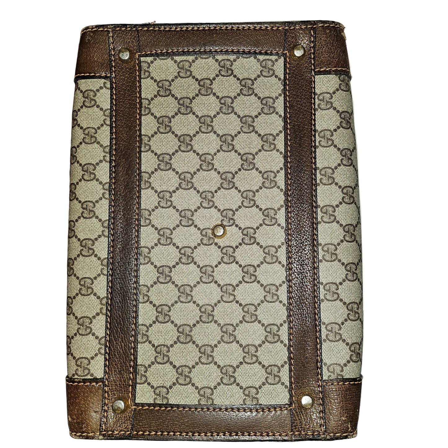 Gucci RARE brown Guccissima print  & brown leather train case in mint condition!