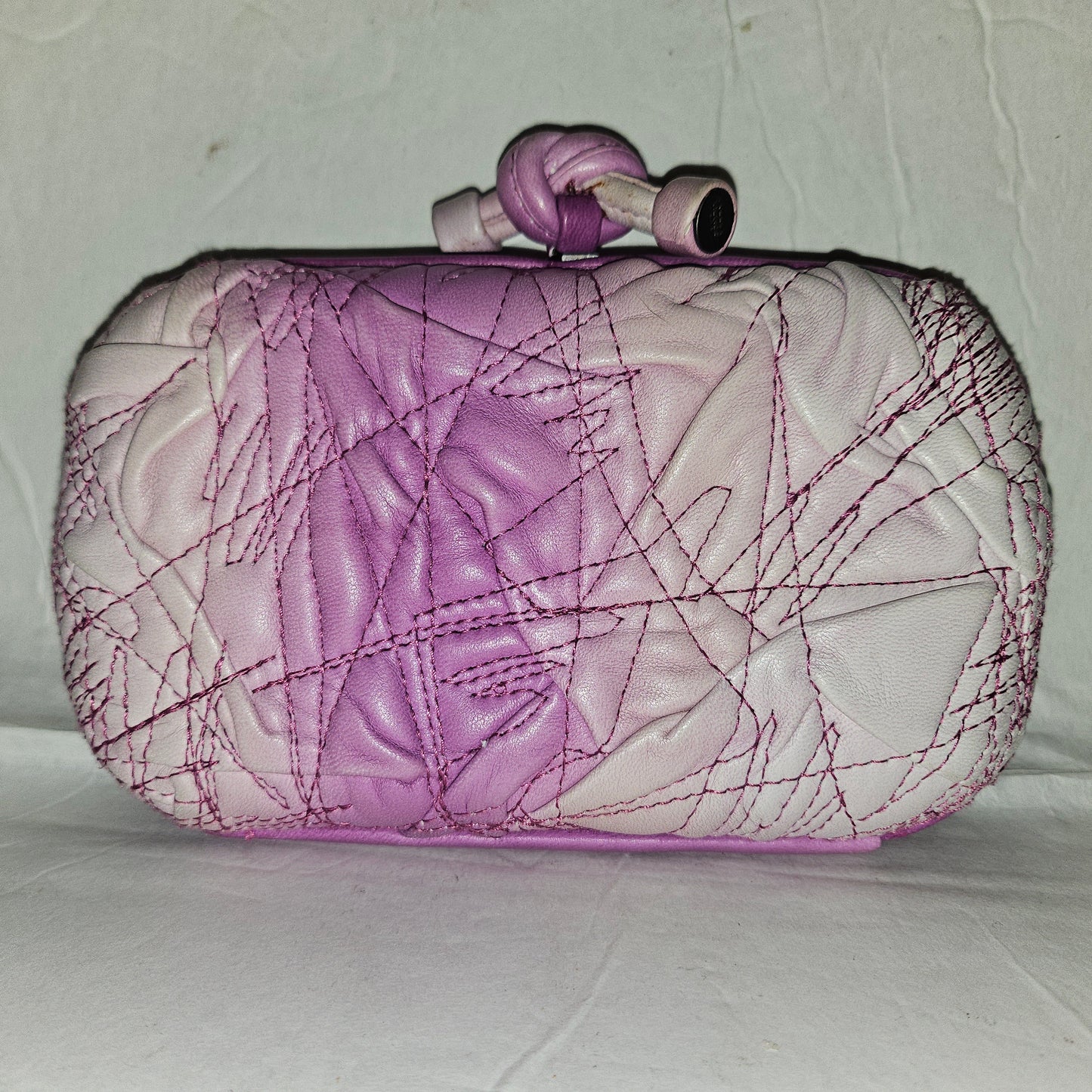 Bottega Veneta amazing purple ombre leather  Knot style clutch w  dust bag