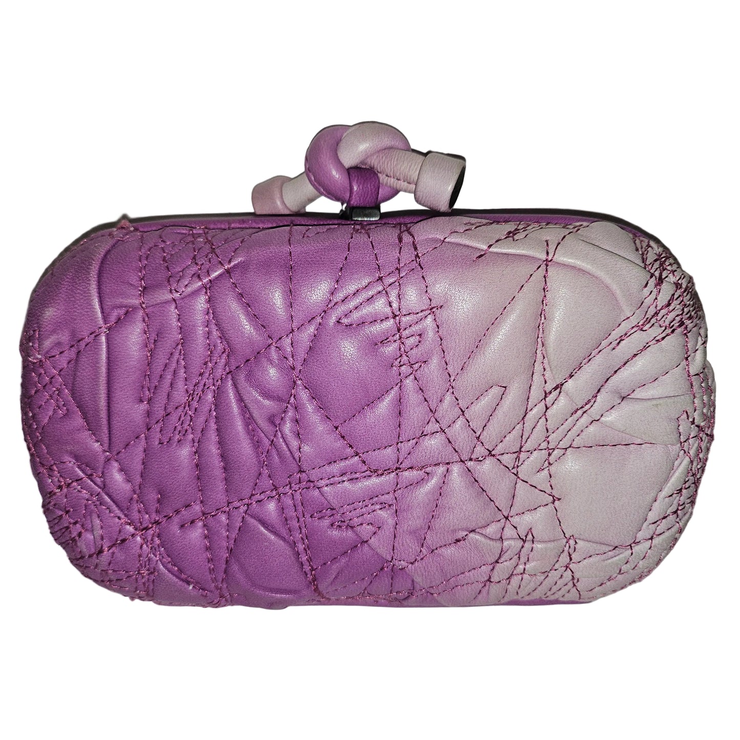 Bottega Veneta amazing purple ombre leather  Knot style clutch w  dust bag