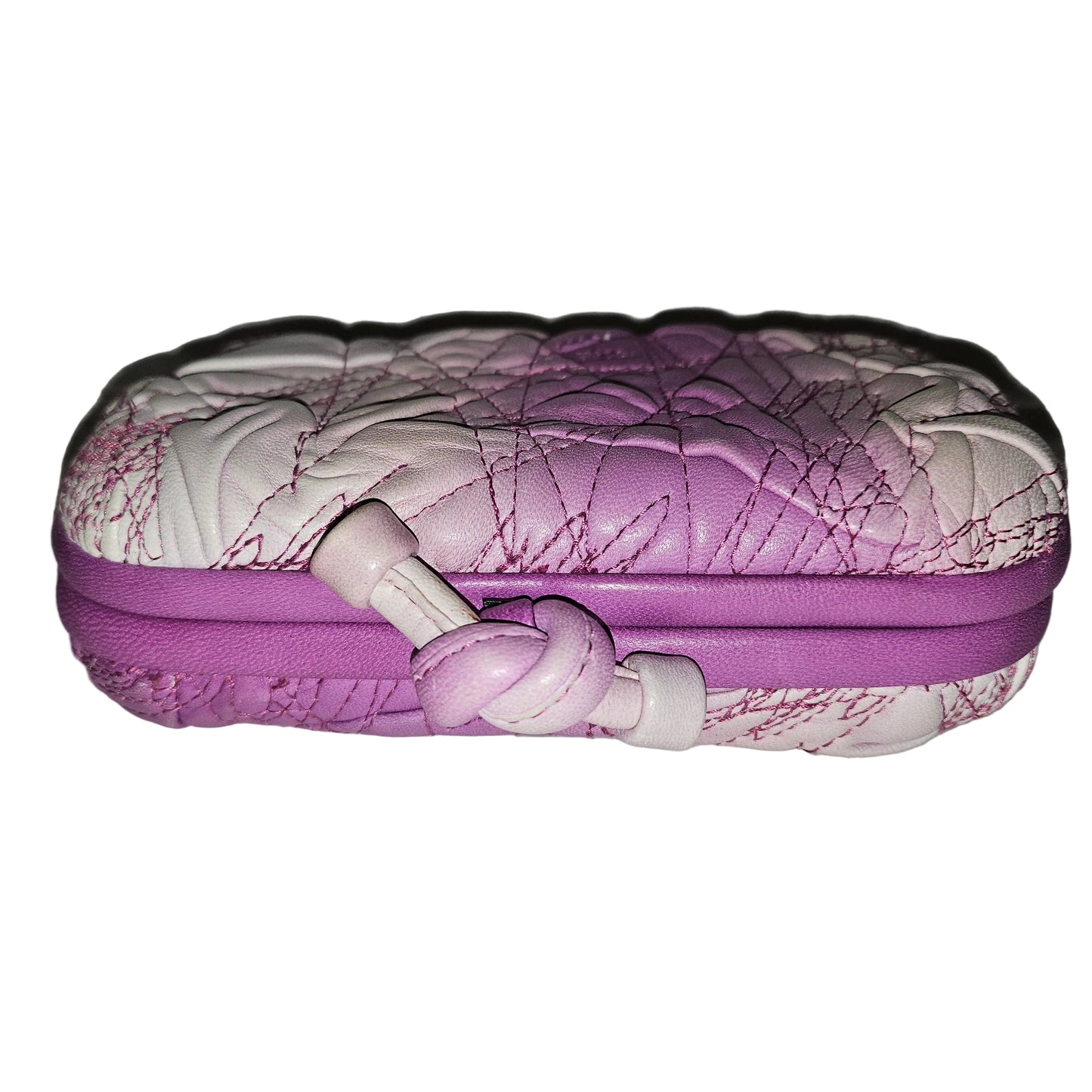 Bottega Veneta amazing purple ombre leather  Knot style clutch w  dust bag