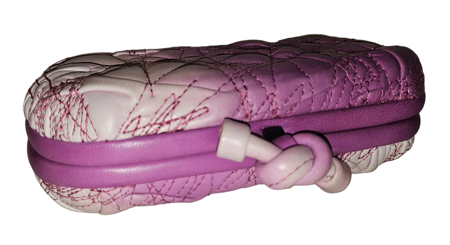 Bottega Veneta amazing purple ombre leather  Knot style clutch w  dust bag