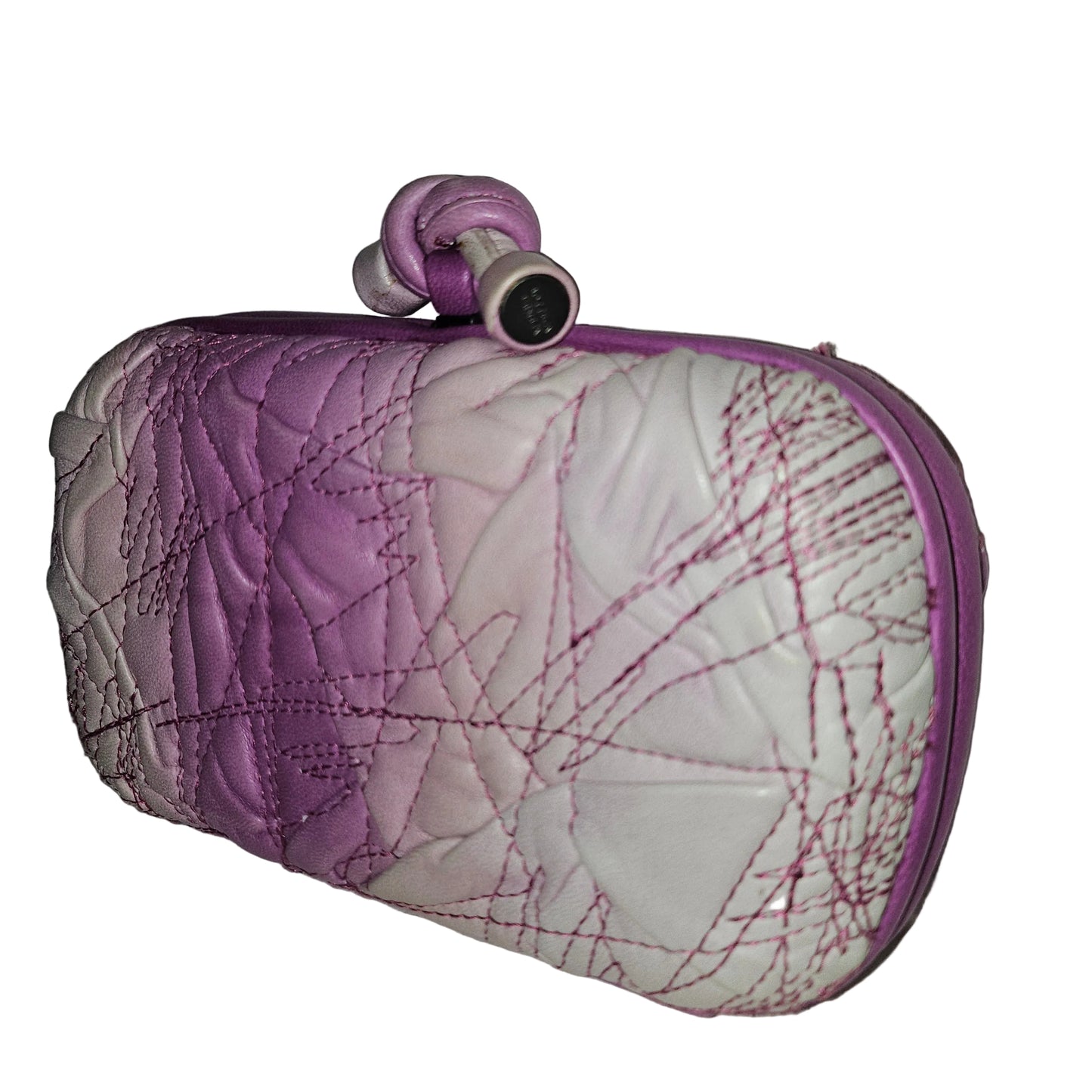 Bottega Veneta amazing purple ombre leather  Knot style clutch w  dust bag
